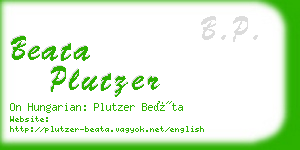 beata plutzer business card